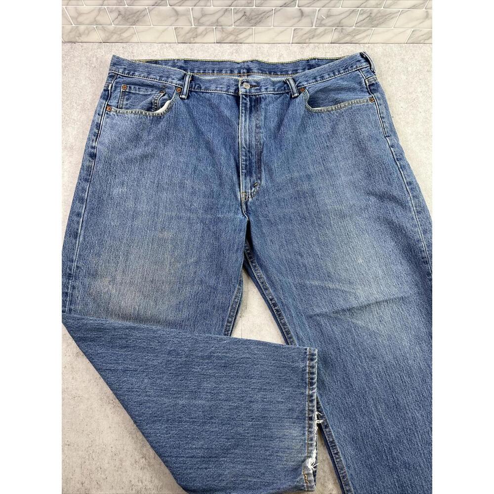 Levis Mens 550 Relaxed Fit Jeans Size 46x29 (MEASURES approx 45x28) Blue